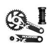 MEROCA Mountain Bike Crankset, 170mm Crank, Carbon Crank, 32T-38T Single Speed MTB Cranks, QF170mm, 3-Bolt, Direct Mount, Dub Axis (34T) view 1