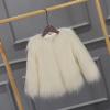 Girls Faux-Fur Jacket Coat Winter Snowday Thick Warm Fashion Cool Clothes Fleece Furry Coat Fuzzy (White, 11-12 Years) view 3