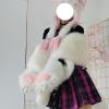 SIQITECHNO Furry Cat Paw Gloves Faux Fur Plush Hand Paw Gear Cute Bear Claw Paw Mittens Cloves Cosplay Costume Accessory view 3