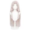 XiongXiongLe Long Straight Blonde Pink Halloween Anime Role Wig for Women Cosplay Anime Costume Hairs Replacement Wigs with Bands for Women Adult Cos Party Halloween Christmas Comic view 1