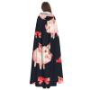 Dwrepo Red Cute Piggy Halloween Hooded Cloak Full Length Adult Vampire Witch Cape for Halloween Cosplay Costumes view 4
