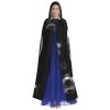 Dwrepo Soccer Black Halloween Hooded Cloak Full Length Adult Vampire Witch Cape for Halloween Cosplay Costumes view 2