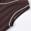 Boys Girls V Neck Knitted Sleeveless Pullover Sweater Vest Toddler Solid School Uniform Knit (Coffee, 8-9 Years) view 4