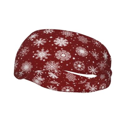 Merry Christmas Headbands Snowflake Sweatband Fashion Summer Hair Bands for Tennis,Basketball,Running,Gym,Working Out