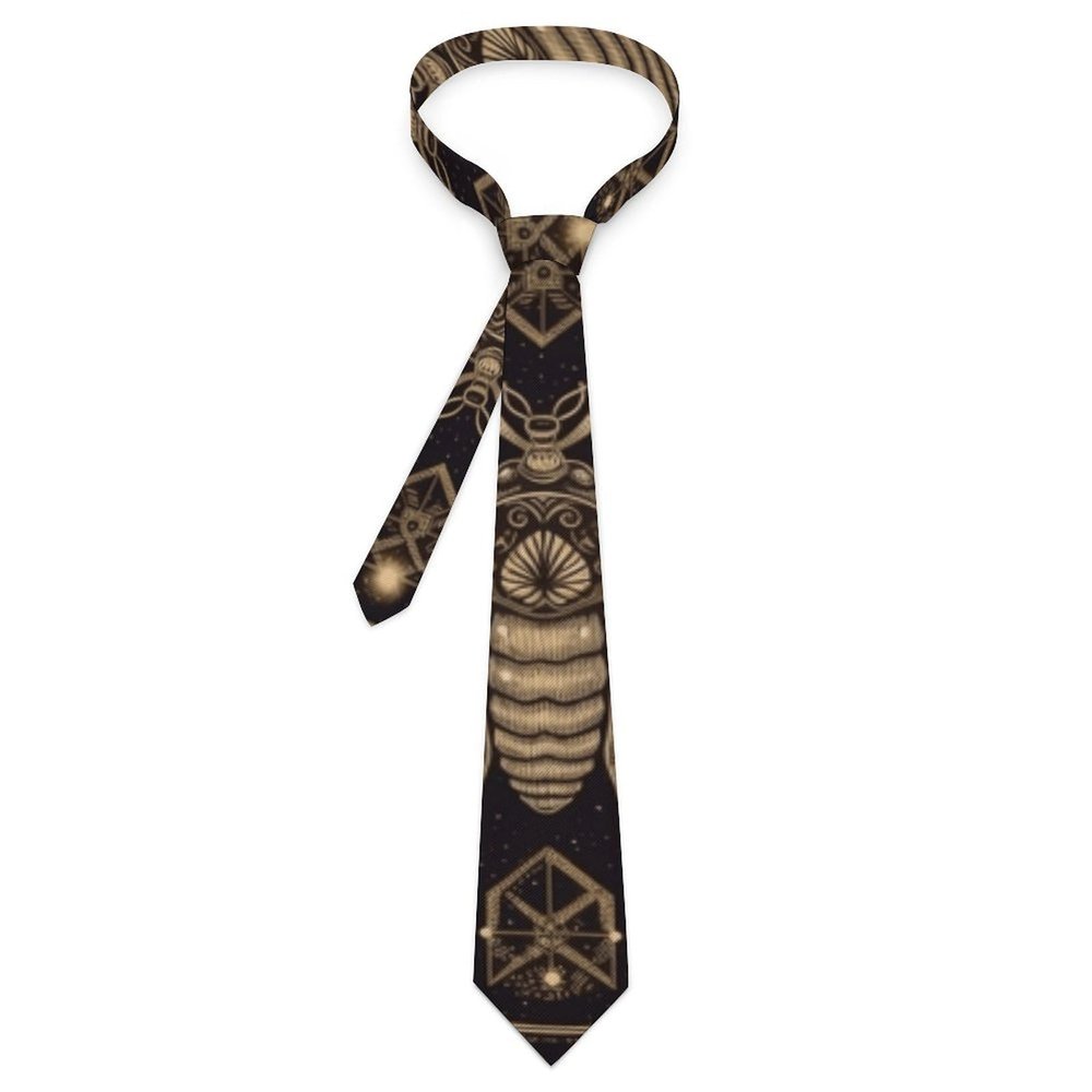 VFMNT Men's Necktie Moth Neck Tie Men's Tie Novelty Necktie Skinny Tie for Wedding Groom Party