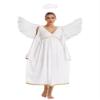 Lorilida 3 Pcs Halloween Angel Costume for Woman White Angel Gown with Headband and White Wing Ivory XX-Large view 1