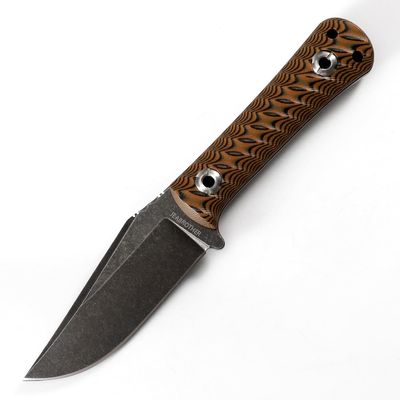 JEABROTHER Knives DC53 Steel EDC Tactical Fixed Blade Knife G10 Handle with kydex sheath for Men Camping Survival Hunting Outdoor (Black+Brown)