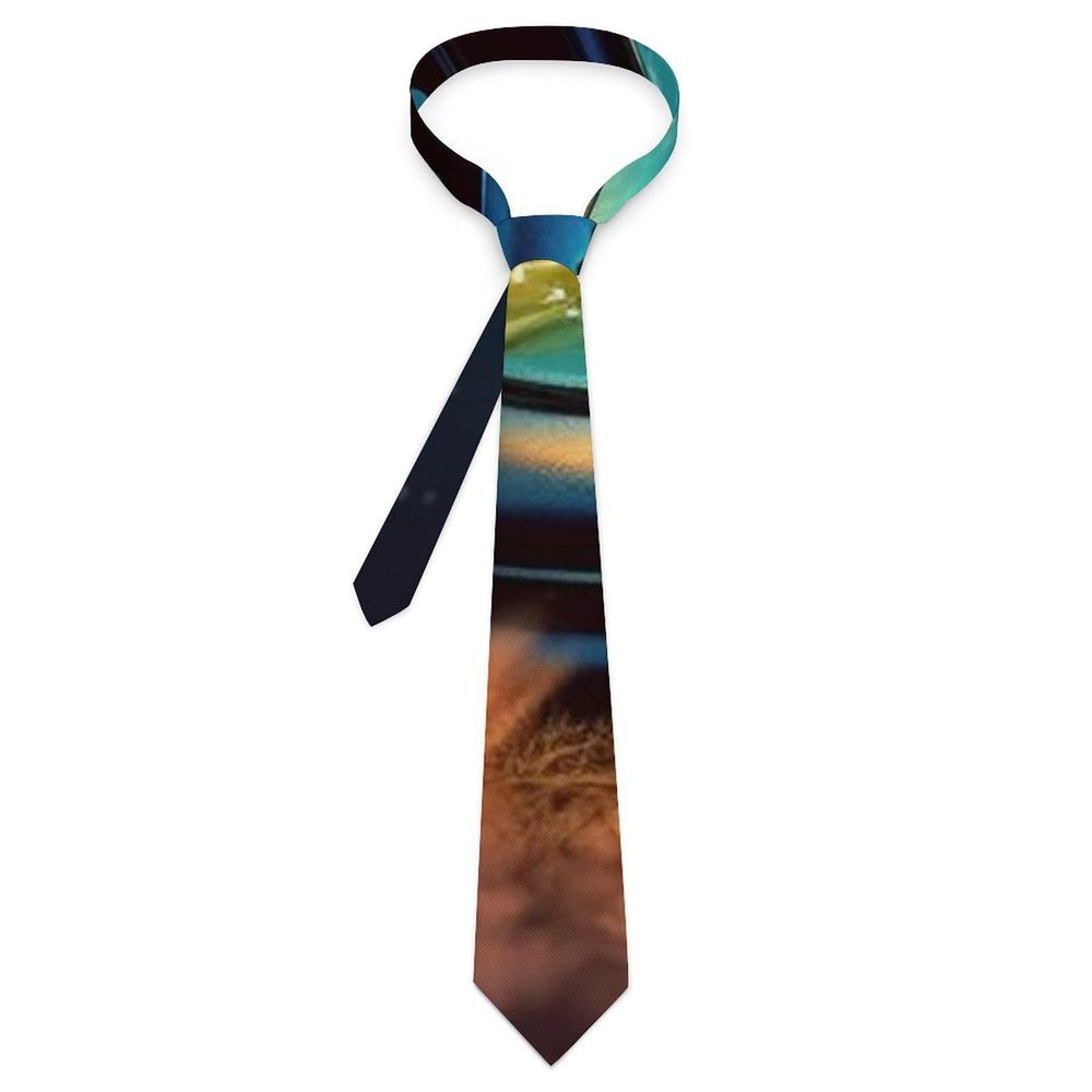 VFMNT Men's Necktie Fireflies And Lantern Neck Tie Men's Tie Novelty Necktie Skinny Tie for Wedding Groom Party