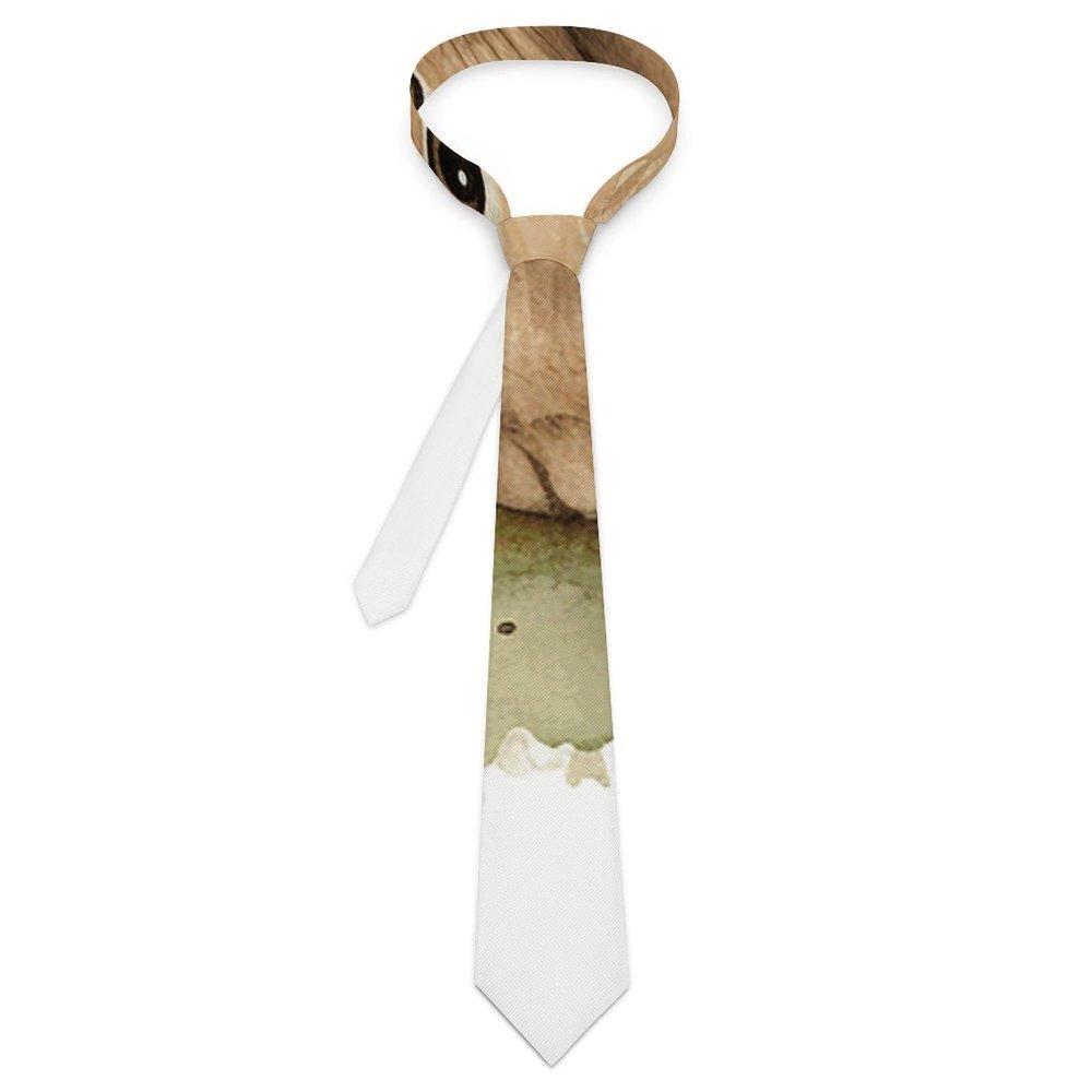 VFMNT Men's Necktie Rabbit And Butterfly Neck Tie Men's Tie Novelty Necktie Skinny Tie for Wedding Groom Party