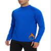 Cagola Mens Thermal Long Sleeve Mock Turtleneck Shirt Fleece Lined Undearshirts Midweight Base Layer Tops Cold Weather Warm Blue XL view 1