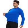 Cagola Mens Thermal Long Sleeve Mock Turtleneck Shirt Fleece Lined Undearshirts Midweight Base Layer Tops Cold Weather Warm Blue XL view 2