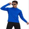 Cagola Mens Thermal Long Sleeve Mock Turtleneck Shirt Fleece Lined Undearshirts Midweight Base Layer Tops Cold Weather Warm Blue XL view 3