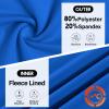 Cagola Mens Thermal Long Sleeve Mock Turtleneck Shirt Fleece Lined Undearshirts Midweight Base Layer Tops Cold Weather Warm Blue XL view 4