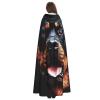 Cool Rottweiler Dog Art Halloween Hooded Cloak Full Length Adult Vampire Witch Cape for Halloween Cosplay Costumes view 4