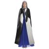 Dwrepo Cute Black Pug Dog Halloween Hooded Cloak Full Length Adult Vampire Witch Cape for Halloween Cosplay Costumes view 2