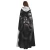 Dwrepo Cute Black Pug Dog Halloween Hooded Cloak Full Length Adult Vampire Witch Cape for Halloween Cosplay Costumes view 4