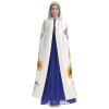 Dwrepo Elephant and Sunflower Halloween Hooded Cloak Full Length Adult Vampire Witch Cape for Halloween Cosplay Costumes view 2