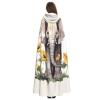 Dwrepo Elephant and Sunflower Halloween Hooded Cloak Full Length Adult Vampire Witch Cape for Halloween Cosplay Costumes view 4