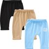 JARMAKO Baby Boys Cotton Pants, Sweatpants with Ajustable Legs, Khaki/Blue/Black, 3-6 Months view 1