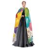 Dwrepo Colorful Balloon Halloween Hooded Cloak Full Length Adult Vampire Witch Cape for Halloween Cosplay Costumes view 3