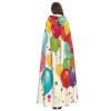 Dwrepo Colorful Balloon Halloween Hooded Cloak Full Length Adult Vampire Witch Cape for Halloween Cosplay Costumes view 4