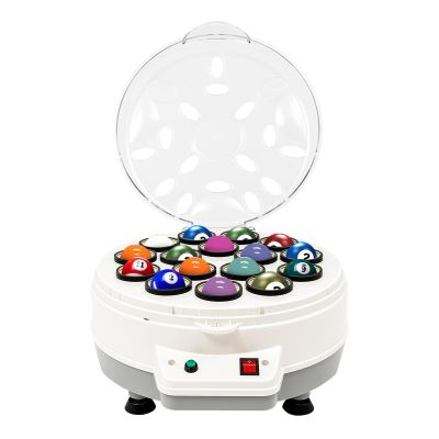 PalaUha Billiard Balls Cleaning Machine 110V 180W 1000RPM Automatic Electronic Pool Ball Polisher Pool Ball Polishing Washing Cleaner for 16 Billiard and Snooker Balls