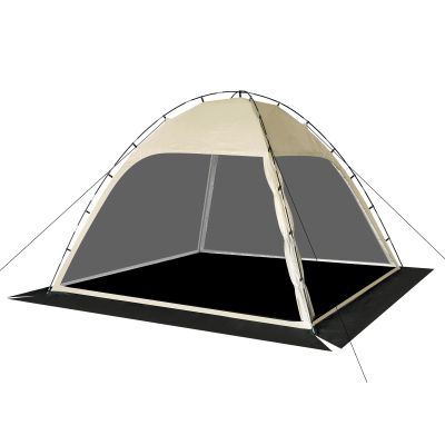 Screen Tent with Removable Floor, Siebwin Large 10'x10' Gazebos with Mosquito Netting and Removable Floor Sunproof Outdoor Canopy Tent for Backyard Party Outside Activities 1-Person Setup