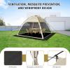 Screen Tent with Removable Floor, Siebwin Large 10'x10' Gazebos with Mosquito Netting and Removable Floor Sunproof Outdoor Canopy Tent for Backyard Party Outside Activities 1-Person Setup view 2