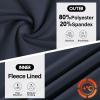 Cagola Mens Thermal Long Sleeve Mock Turtleneck Shirt Fleece Lined Undearshirts Midweight Base Layer Tops Cold Weather Warm Navy XL view 4