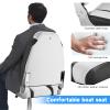 TeBaisea 2pcs Boat Seat, Fishing High Back Seat, Folding Boat Seat, Microfiber Leather Seat Wear Resistant Waterproof Sunproof 316 Stainless Steel Hinge (Black+White) view 4