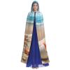 Dwrepo Sandbeach Shell Starfish Halloween Hooded Cloak Full Length Adult Vampire Witch Cape for Halloween Cosplay Costumes view 2
