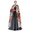 Dwrepo Yorkie Floral Halloween Hooded Cloak Full Length Adult Vampire Witch Cape for Halloween Cosplay Costumes view 3