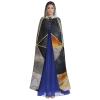 Dwrepo Geometric Marble Halloween Hooded Cloak Full Length Adult Vampire Witch Cape for Halloween Cosplay Costumes view 2