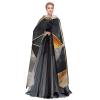 Dwrepo Geometric Marble Halloween Hooded Cloak Full Length Adult Vampire Witch Cape for Halloween Cosplay Costumes view 3