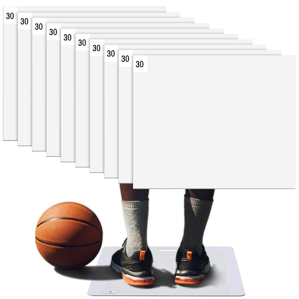 Drydiet 300 Pcs Basketball Sticky Adhesive Mat Replacement Sheets Clean Tacky Floor Mats Replacement Sheet Courtside Basketball Court Accessory for Remove Dust Dirt from Shoe (Transparent)