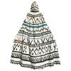 Dwrepo Boho Triangle Stripes Halloween Hooded Cloak Full Length Adult Vampire Witch Cape for Halloween Cosplay Costumes view 1