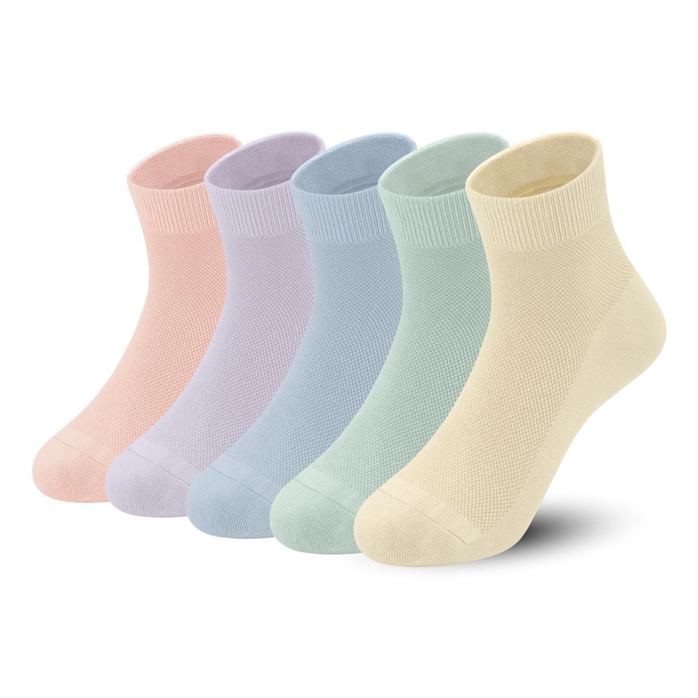 Kids Viscose Bamboo Above Ankle Socks Breathable Thin Summer Crew Comfortable Mesh Girls Boys Socks 5 Paris (US, Alpha, X-Large, Regular, Assorted1)