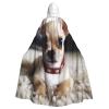 Dwrepo Cute Chihuahua Halloween Hooded Cloak Full Length Adult Vampire Witch Cape for Halloween Cosplay Costumes view 1