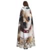 Dwrepo Cute Chihuahua Halloween Hooded Cloak Full Length Adult Vampire Witch Cape for Halloween Cosplay Costumes view 4