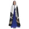 Dwrepo Cobra Snake Halloween Hooded Cloak Full Length Adult Vampire Witch Cape for Halloween Cosplay Costumes view 2