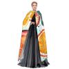 Dwrepo Citrus Fruit Painting Halloween Hooded Cloak Full Length Adult Vampire Witch Cape for Halloween Cosplay Costumes view 3
