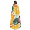 Dwrepo Citrus Fruit Painting Halloween Hooded Cloak Full Length Adult Vampire Witch Cape for Halloween Cosplay Costumes view 4