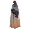 Dwrepo World War 2 Aircraft Airplane Halloween Hooded Cloak Full Length Adult Vampire Witch Cape for Halloween Cosplay Costumes view 4