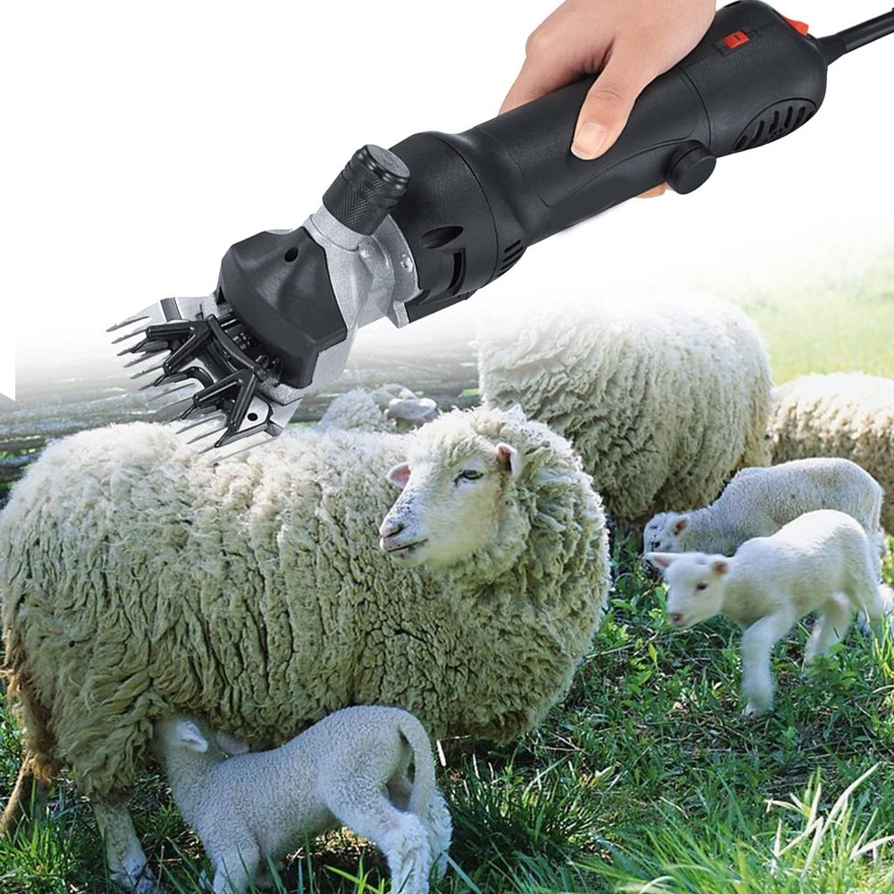 GFAZXDS Electric Sheep Shearing Clipper, Goat Shearing Machine, Professional Sheep Hair Trimmer, Flexible S (Black)