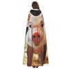 Dwrepo Cute Animal Halloween Hooded Cloak Full Length Adult Vampire Witch Cape for Halloween Cosplay Costumes view 4