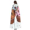 Dwrepo Cupcake And Muffin Halloween Hooded Cloak Full Length Adult Vampire Witch Cape for Halloween Cosplay Costumes view 4