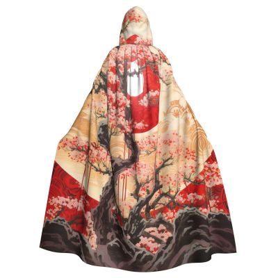Dwrepo Sun Reflection Halloween Hooded Cloak Full Length Adult Vampire Witch Cape for Halloween Cosplay Costumes