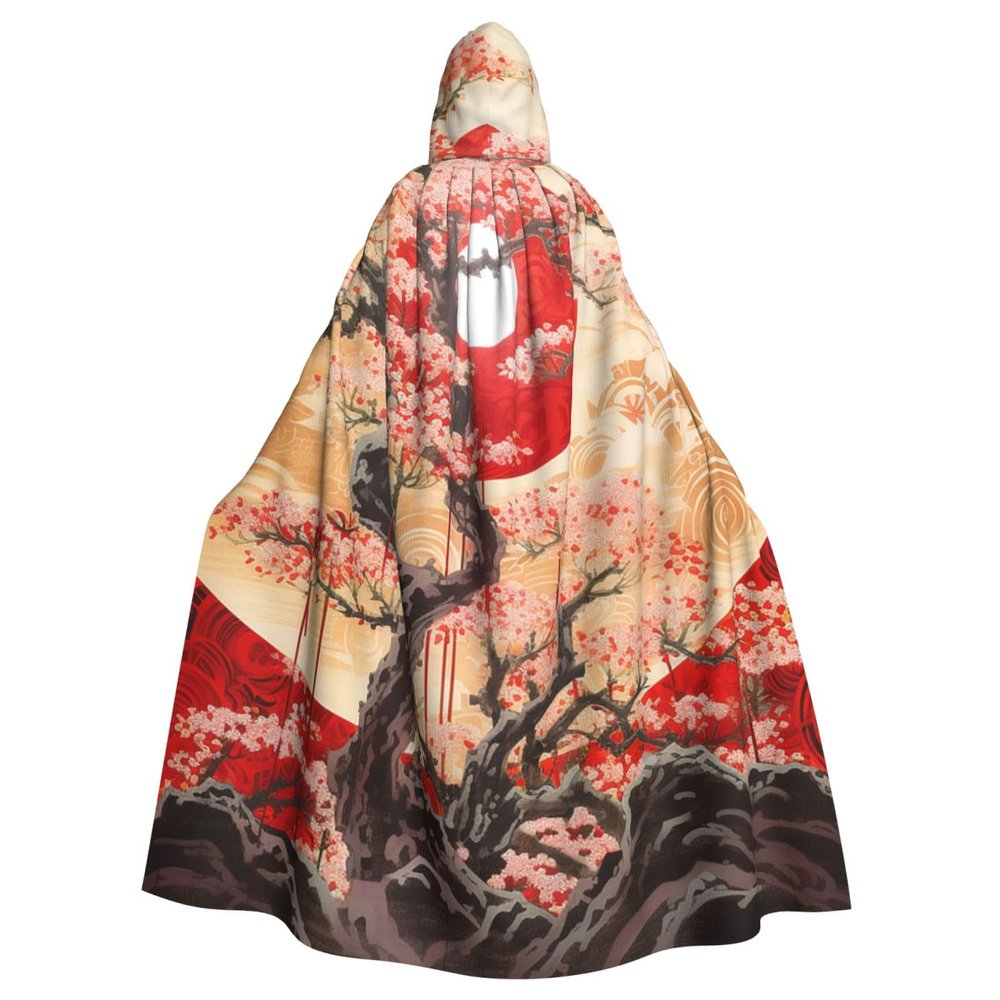 Dwrepo Sun Reflection Halloween Hooded Cloak Full Length Adult Vampire Witch Cape for Halloween Cosplay Costumes