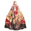 Dwrepo Sun Reflection Halloween Hooded Cloak Full Length Adult Vampire Witch Cape for Halloween Cosplay Costumes view 1