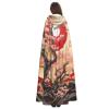 Dwrepo Sun Reflection Halloween Hooded Cloak Full Length Adult Vampire Witch Cape for Halloween Cosplay Costumes view 4